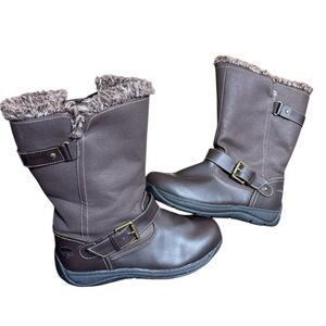 NEW totes Dark Brown Winter Boots with Fur Trim